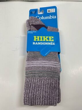 Columbia Hike Crew Socks medium weight merino wool M6-9, W8-11.5